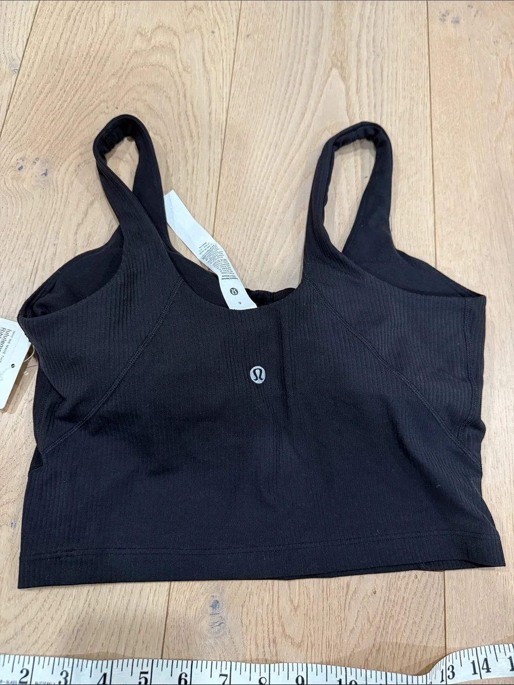 lululemon NEW athletica Black Ribbed align henley tank